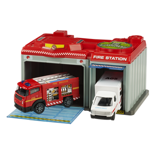 Speed City城市快线 紧急救援站 配有消防车及救护车