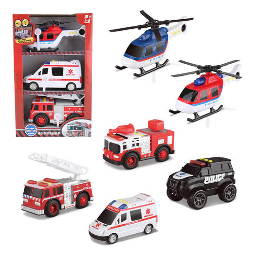 P&C Toys 城市救援声光玩具车-3辆装 随机发货