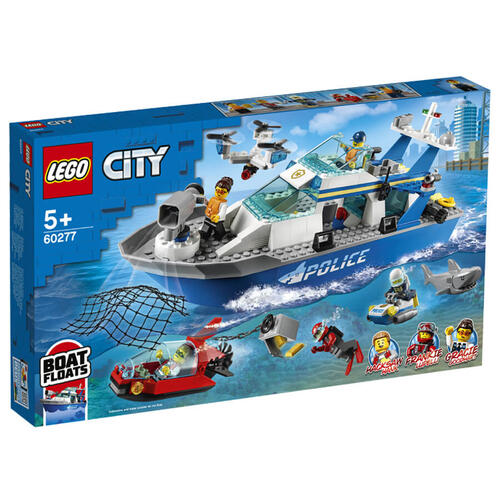 LEGO乐高 城市组 60277 警用巡逻艇