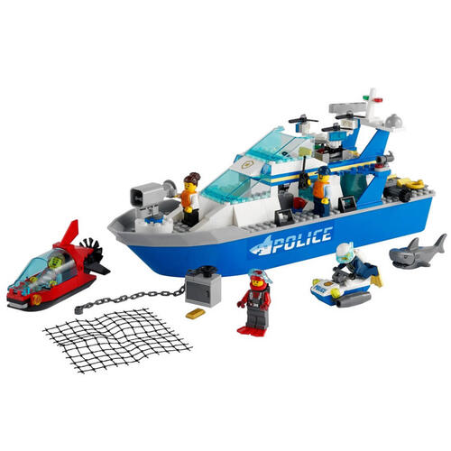 LEGO乐高 城市组 60277 警用巡逻艇