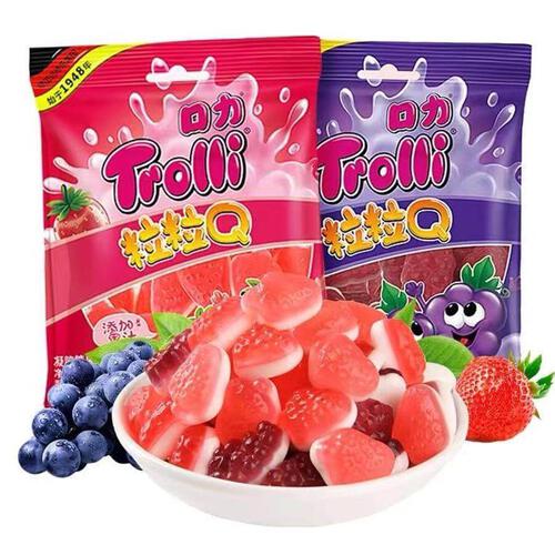 Trolli Mouthpiece Q Strawberry (Gelatin Candy) 60G - Assorted