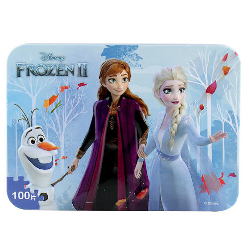 Disney Frozen迪士尼冰雪奇缘铁盒拼图100片