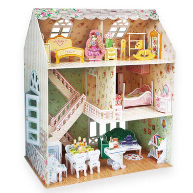 Cubicfun乐立方 3D立体女孩屋模型拼图房屋玩具淑女部屋