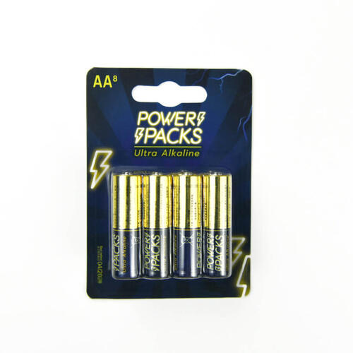 Power Packs Aa Alkaline Battery 8 Pack