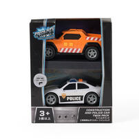 Speed City城市快线 塑胶玩具车 巡逻警车和 建筑车