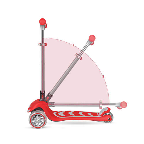 Yvolution菲乐骑滑板车折叠升降运动款红色  