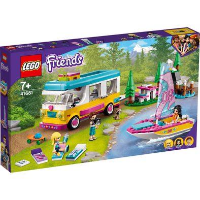 LEGO乐高 好朋友系列 41681 森林野营车和帆船 